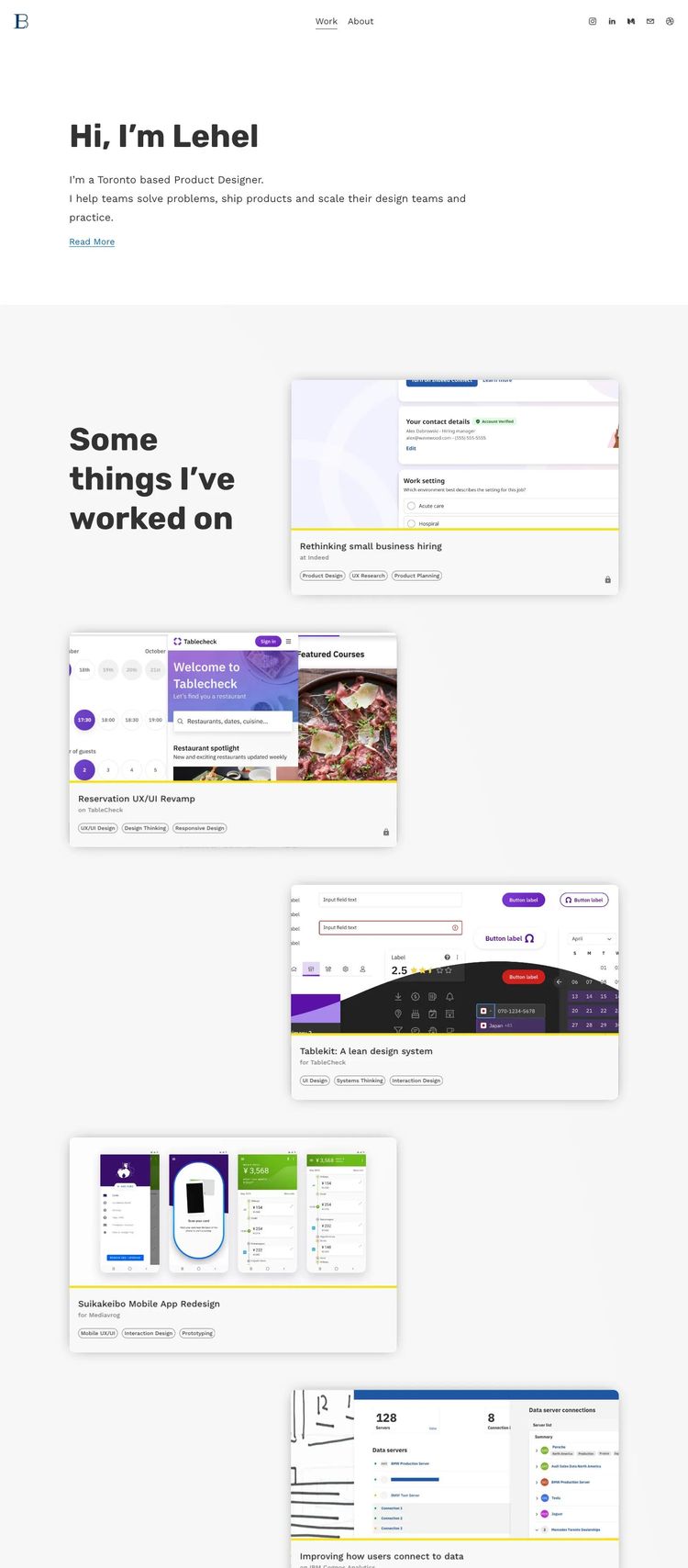 Screenshot 2 of Lehel (Example Squarespace Design Agency/Studio Website)