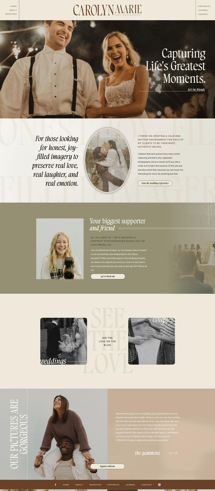 Screenshot 2 of Carolyn Marie Photography (Example undefined Photography Website)