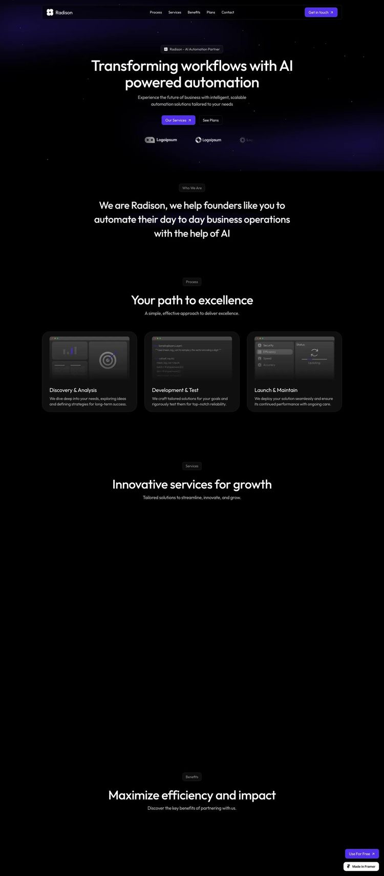 Screenshot 1 of Radison Template