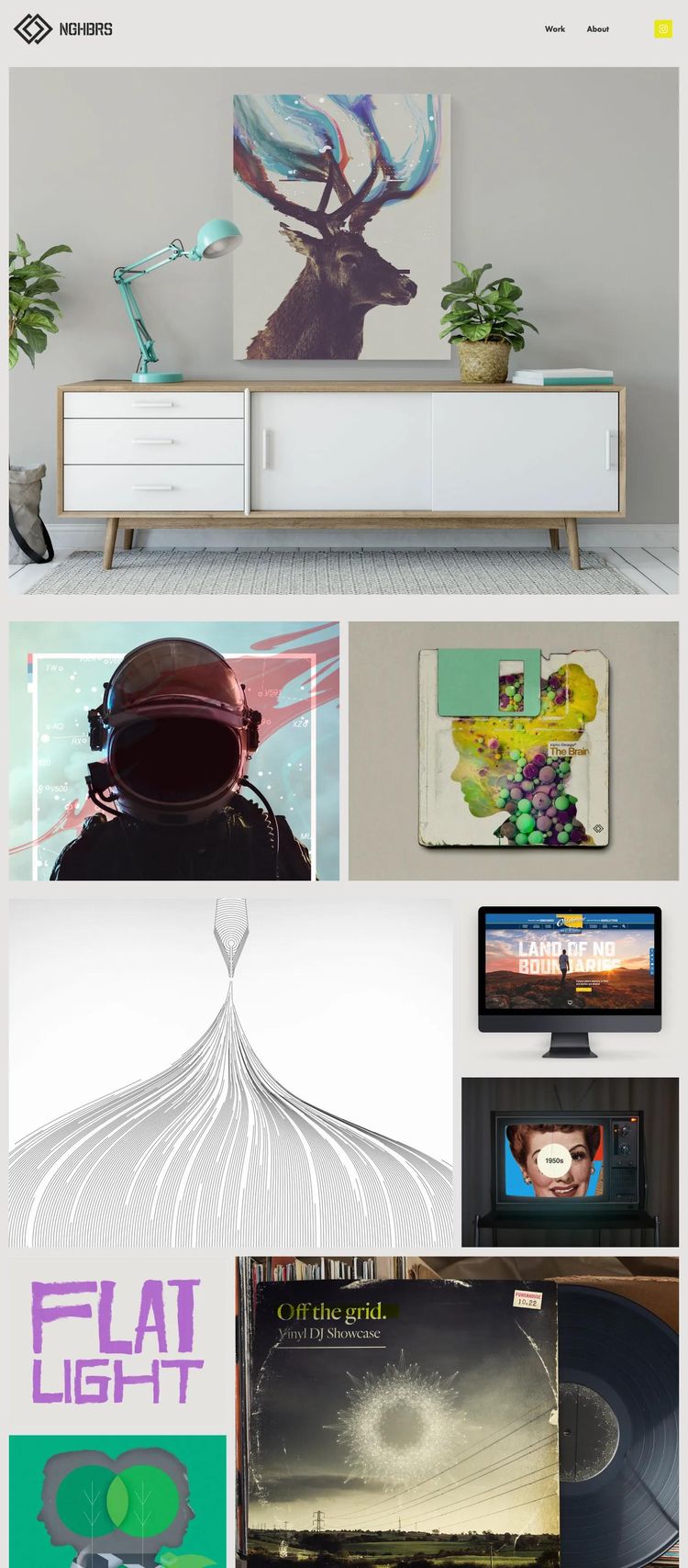 Screenshot 2 of Aaron Cahill (Example Squarespace Artist Website)