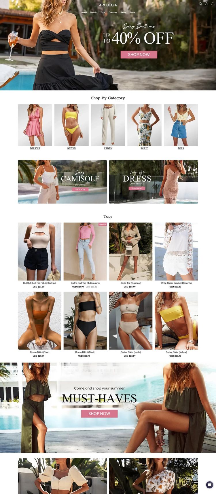 Screenshot 2 of Archeoia (Example WordPress Clothing/Fashion Website)