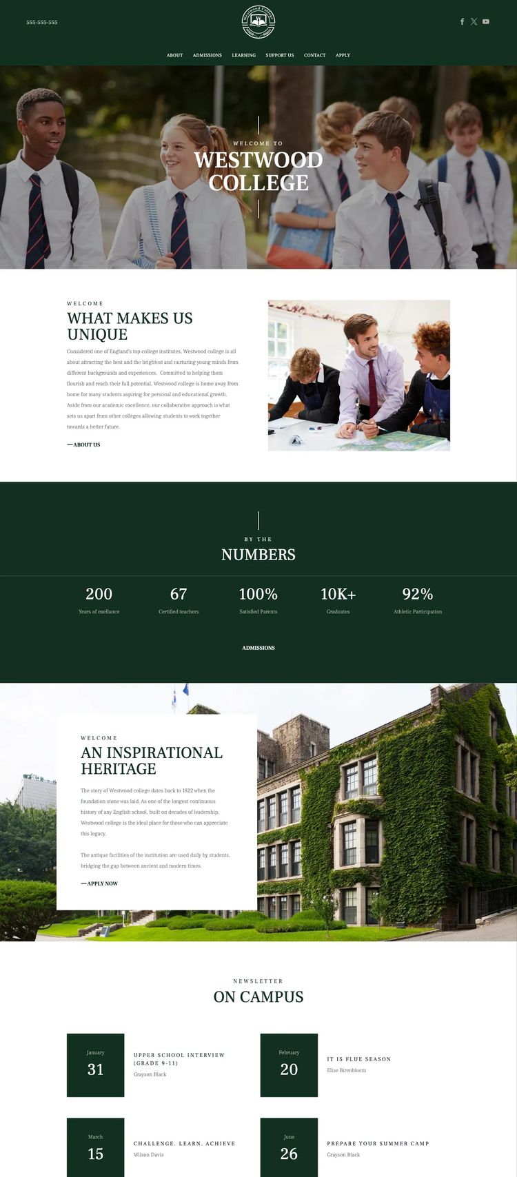 Screenshot 1 of Private School Template