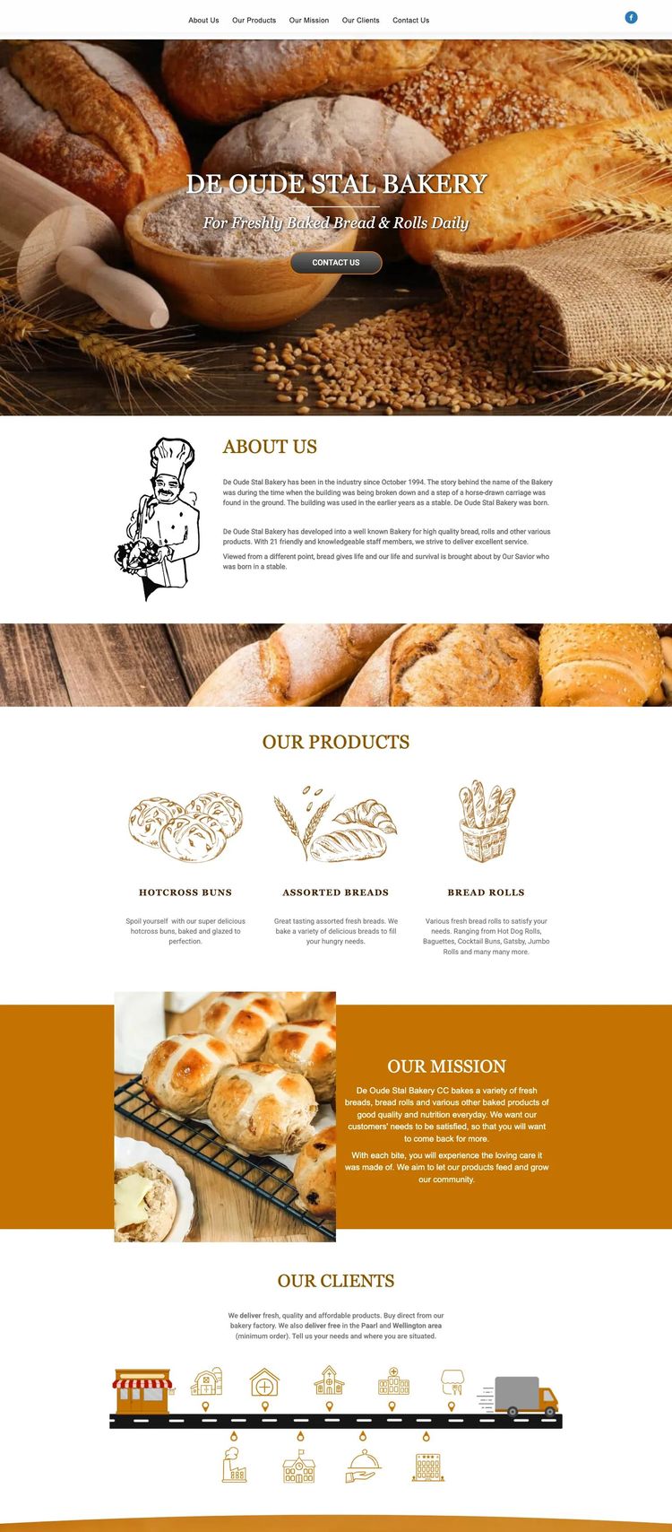Screenshot 2 of De Oude Stal Bakery (Example WordPress Bakery Website)
