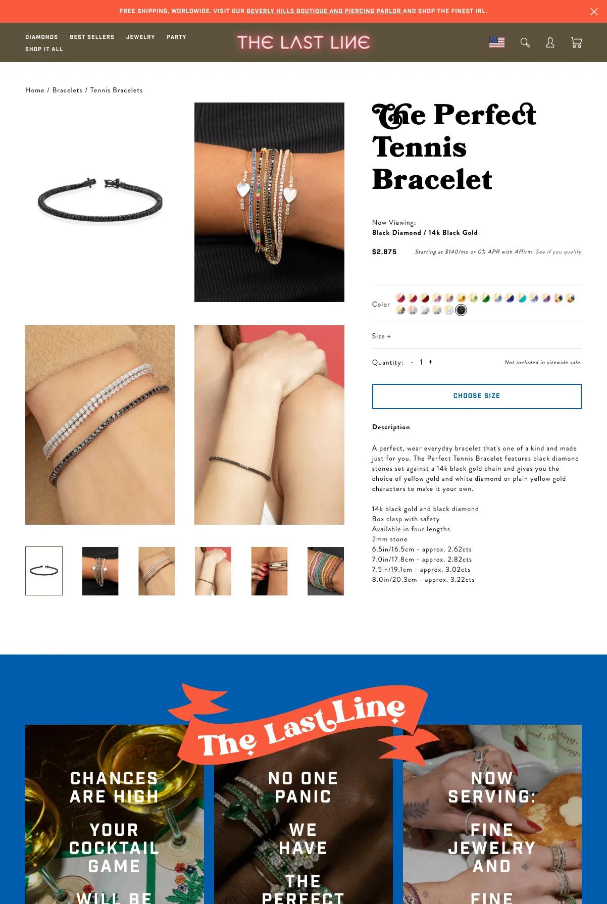 Screenshot 3 of The Last Line (Example Shopify Jewelry Website)