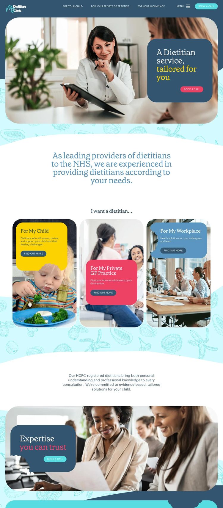 Screenshot 2 of My Dietitian Clinic (Example Webflow Nutritionist Website)