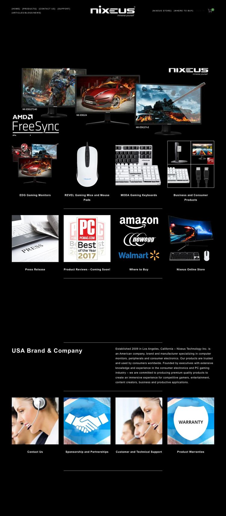Screenshot 2 of Nixeus (Example Squarespace Hardware and Technology Website)