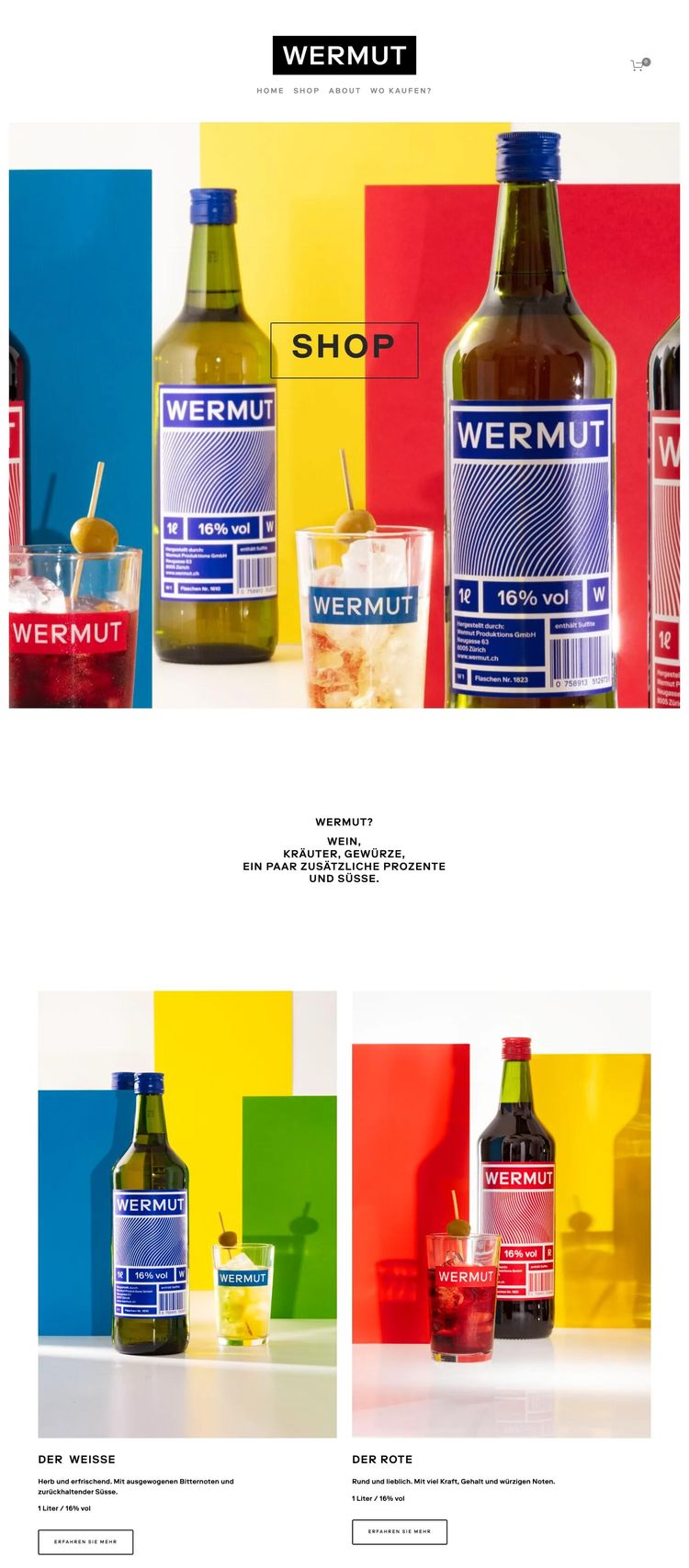 Screenshot 2 of Wermut Produktions GmbH (Example Squarespace Food and Beverage Website)