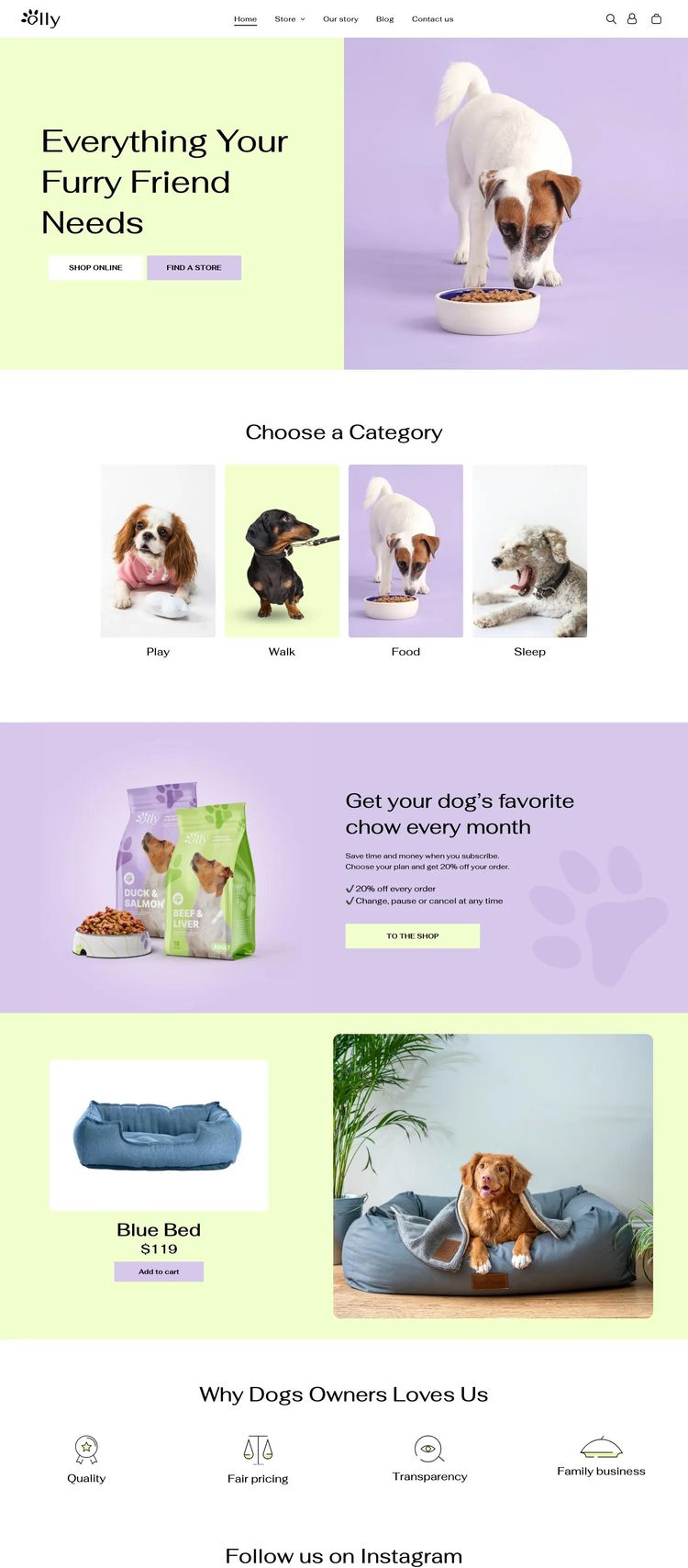 Screenshot 1 of Dog Store Template