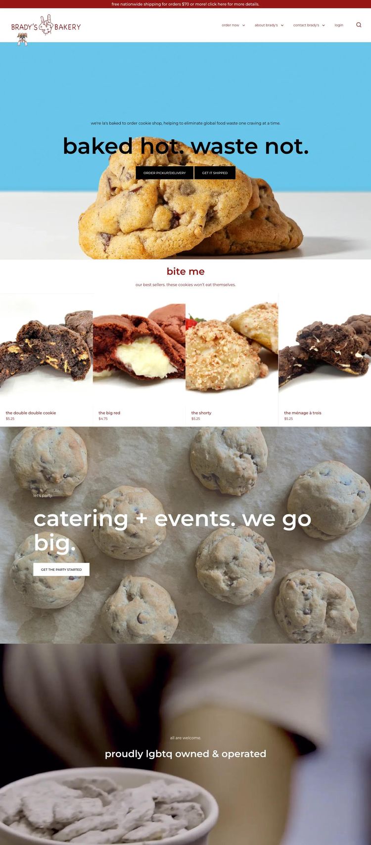 Screenshot 2 of Brady's Bakery (Example Shopify Bakery Website)