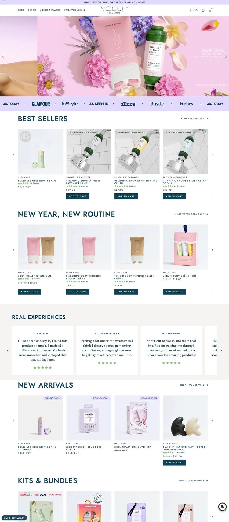 Screenshot 2 of Voesh (Example Shopify Beauty Products Website)