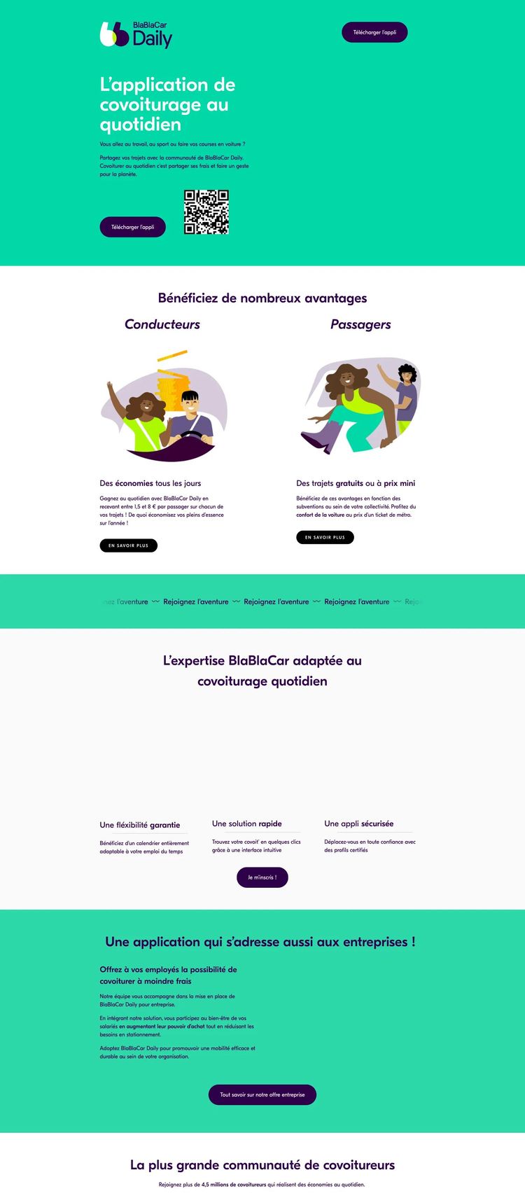 Screenshot 2 of BlaBlaCar Daily (Example Squarespace Mobile App Website)