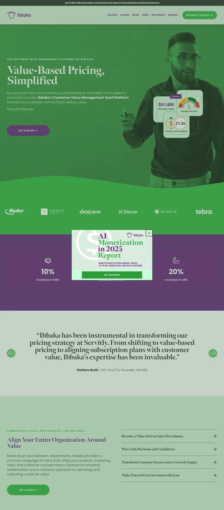 Screenshot 2 of Ibbaka (Example Squarespace Business Consultant Website)