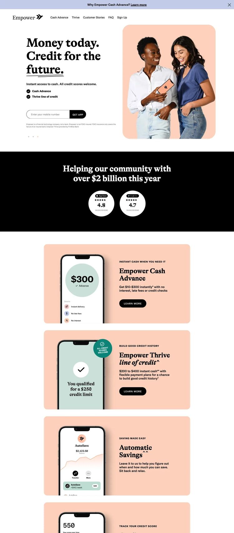 Screenshot 2 of Empower (Example Squarespace Financial Advisor Website)