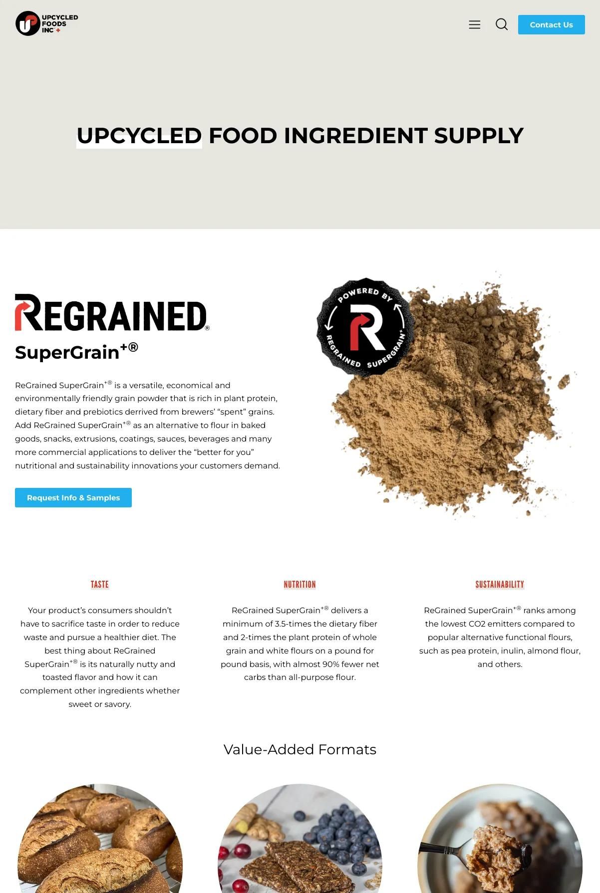 Screenshot 3 of ReGrained (Example Shopify Food and Beverage Website)