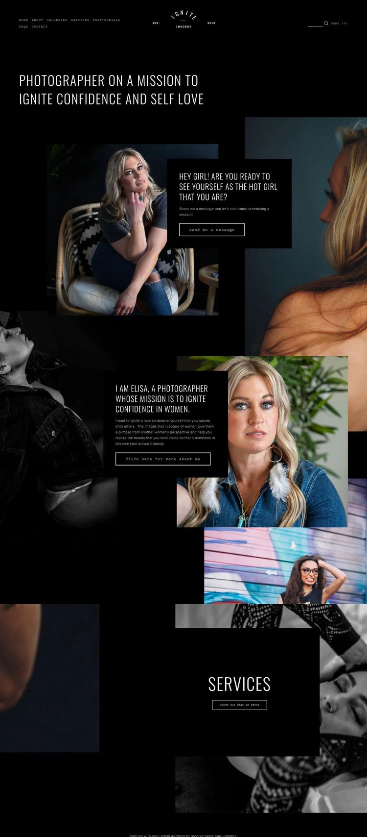 Screenshot 2 of Ignite Imagery (Example Squarespace Photography Website)