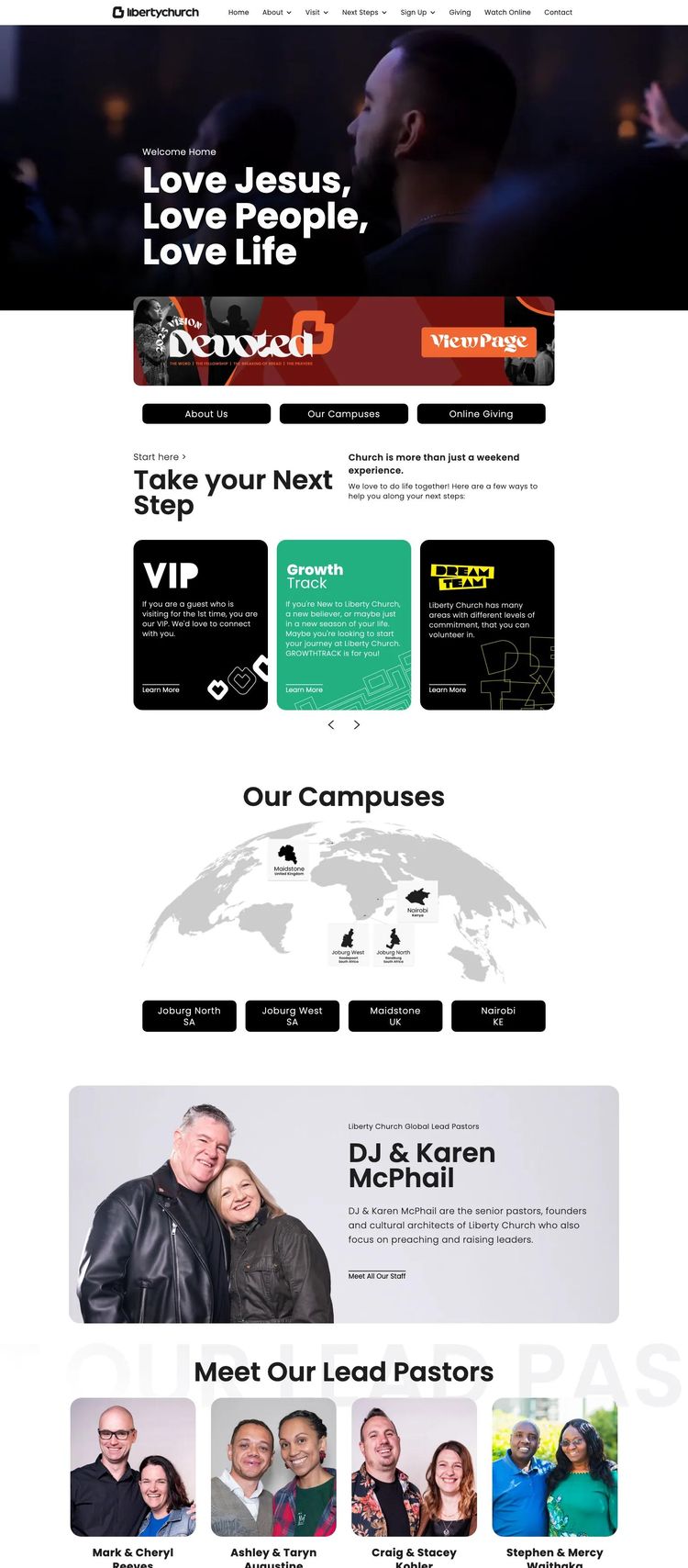Screenshot 2 of Liberty Church (Example Webflow Church/Religious Organization Website)