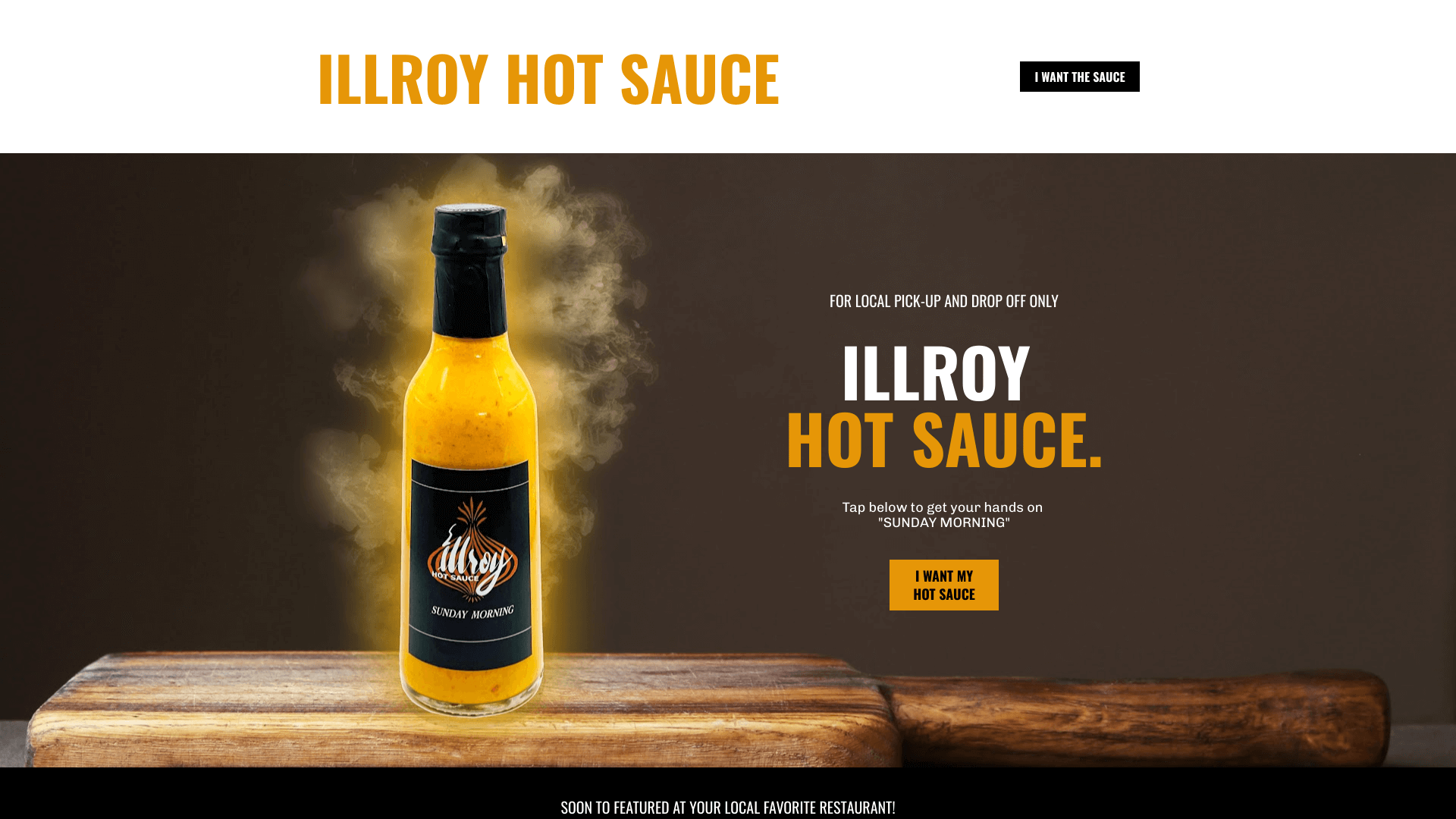 Screenshot of the Illroy Hot Sauce website