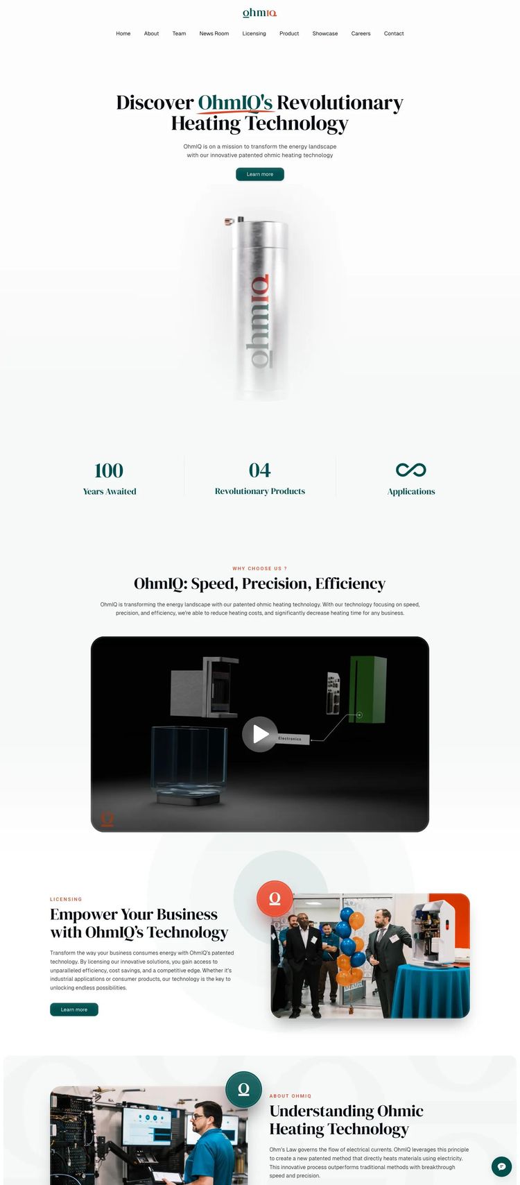 Screenshot 2 of OhmIQ (Example Framer Solar Website)