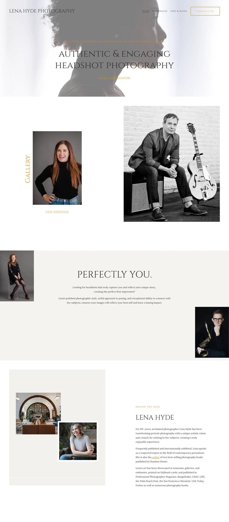 Screenshot 1 of Lena Hyde (Example Squarespace Photography Website)