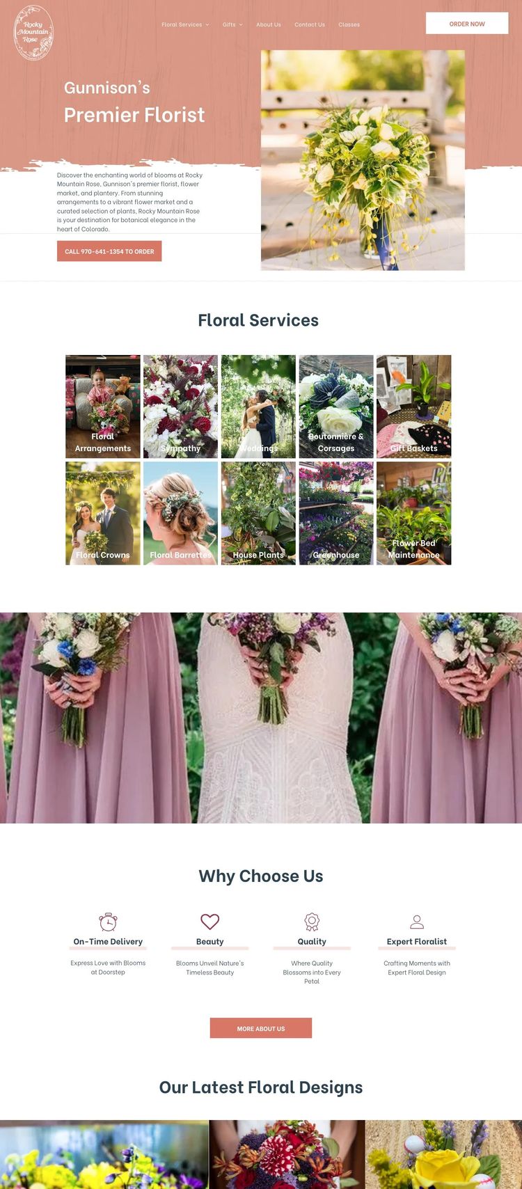 Screenshot 2 of Rocky Mountain Rose (Example undefined Florist Website)