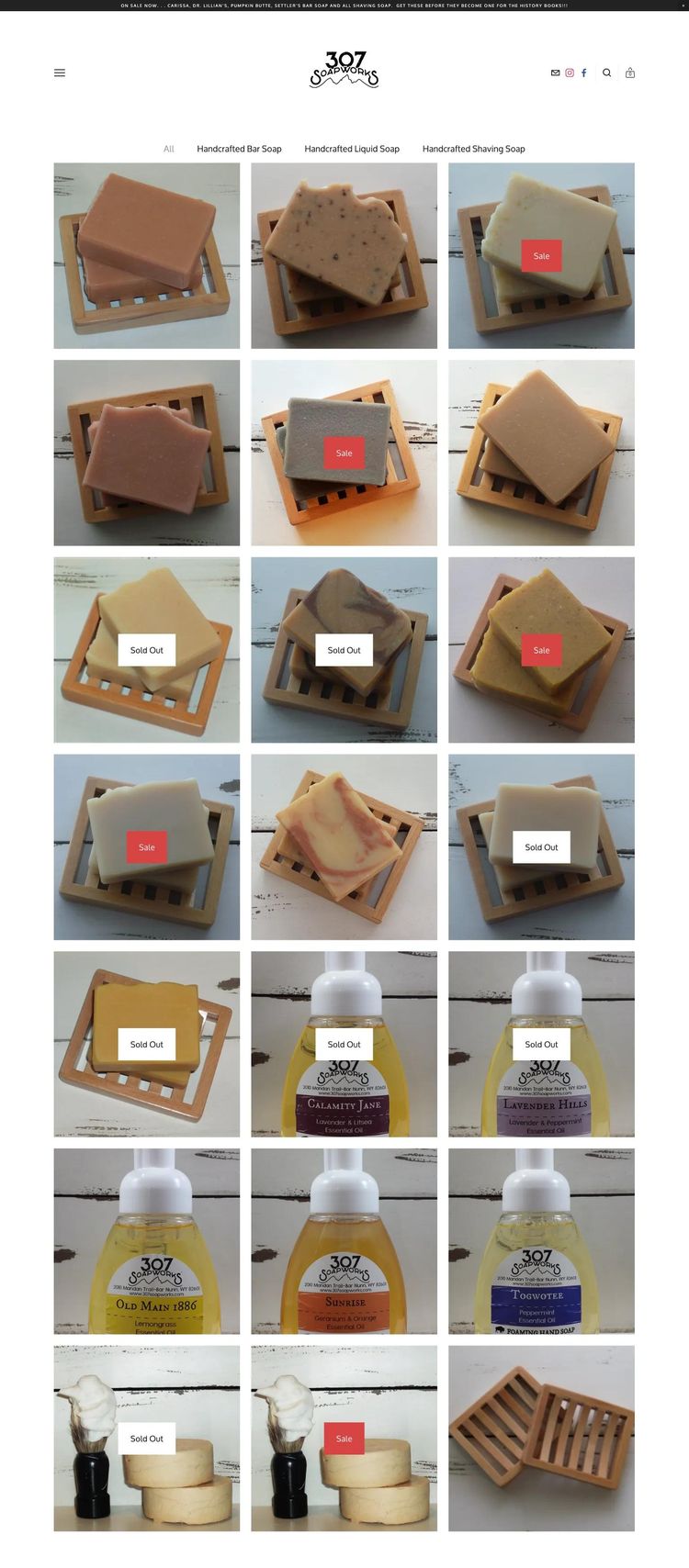 Screenshot 2 of 307 Soapworks (Example Squarespace Arts and Crafts Website)