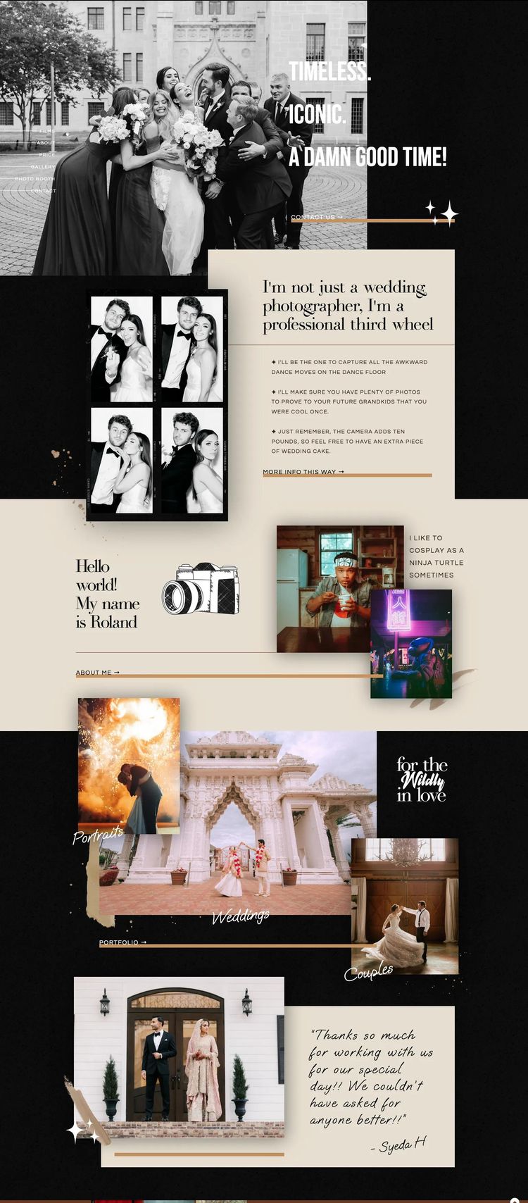 Screenshot 2 of Roland Rattu (Example undefined Photography Website)