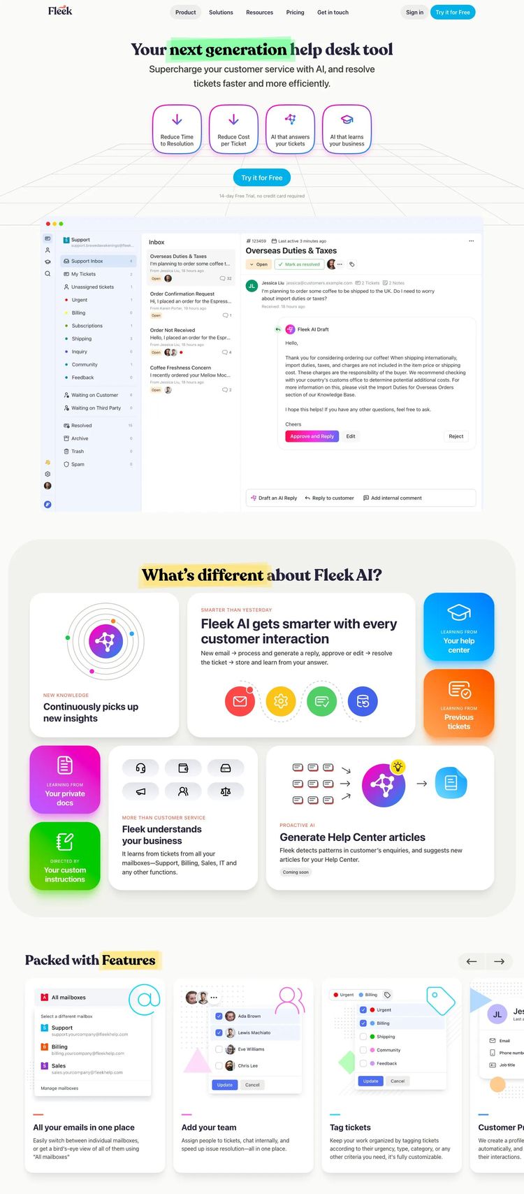 Screenshot 2 of Fleek (Example Astro Software Development Website)