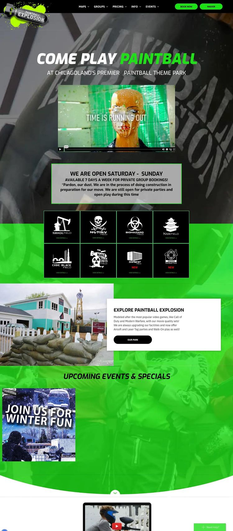 Screenshot 1 of Paintball Explosion (Example Duda Blog Website)