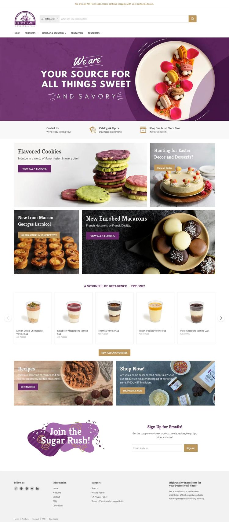 Screenshot 2 of AUI Fine Foods (Example Shopify Food and Beverage Website)