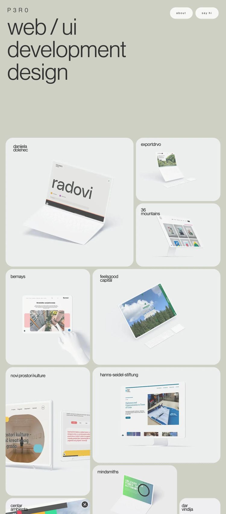Screenshot 2 of P3R0 (Example undefined Web Developer Portfolio Website)