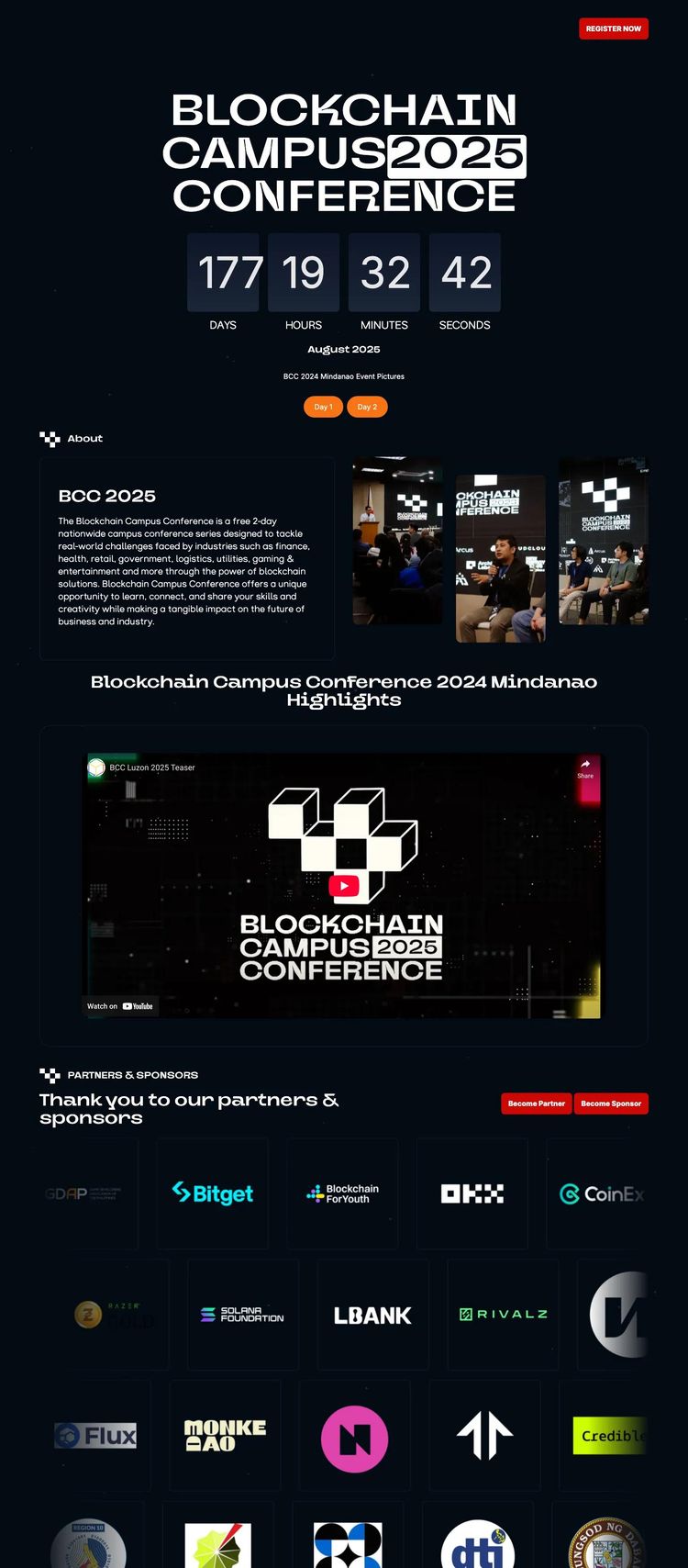 Screenshot 2 of Blockchain Campus Conference (Example Next.js Conference Website)
