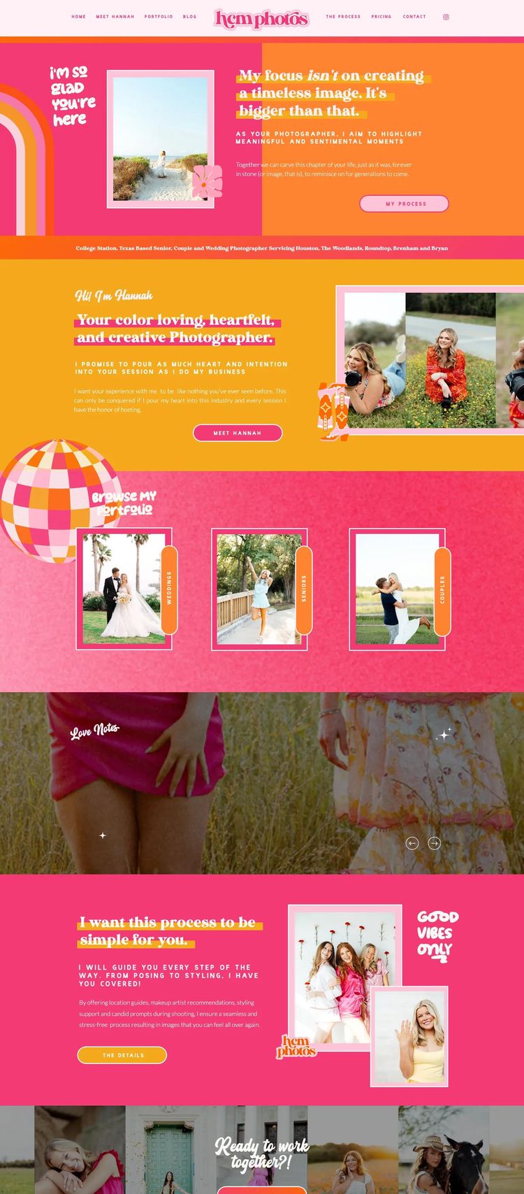 Screenshot 2 of Hannah (Example undefined Photography Website)