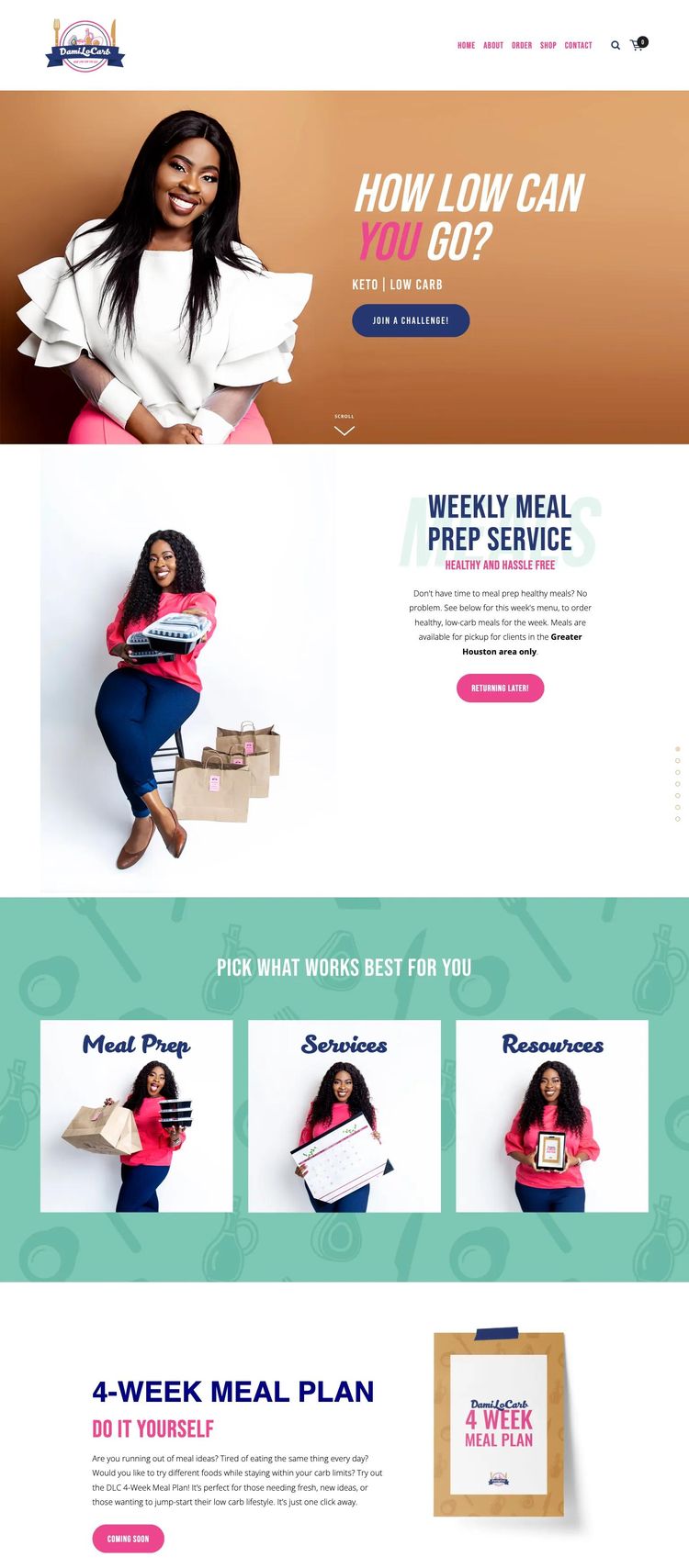 Screenshot 1 of Damilola Carb (Example Squarespace Nutritionist Website)