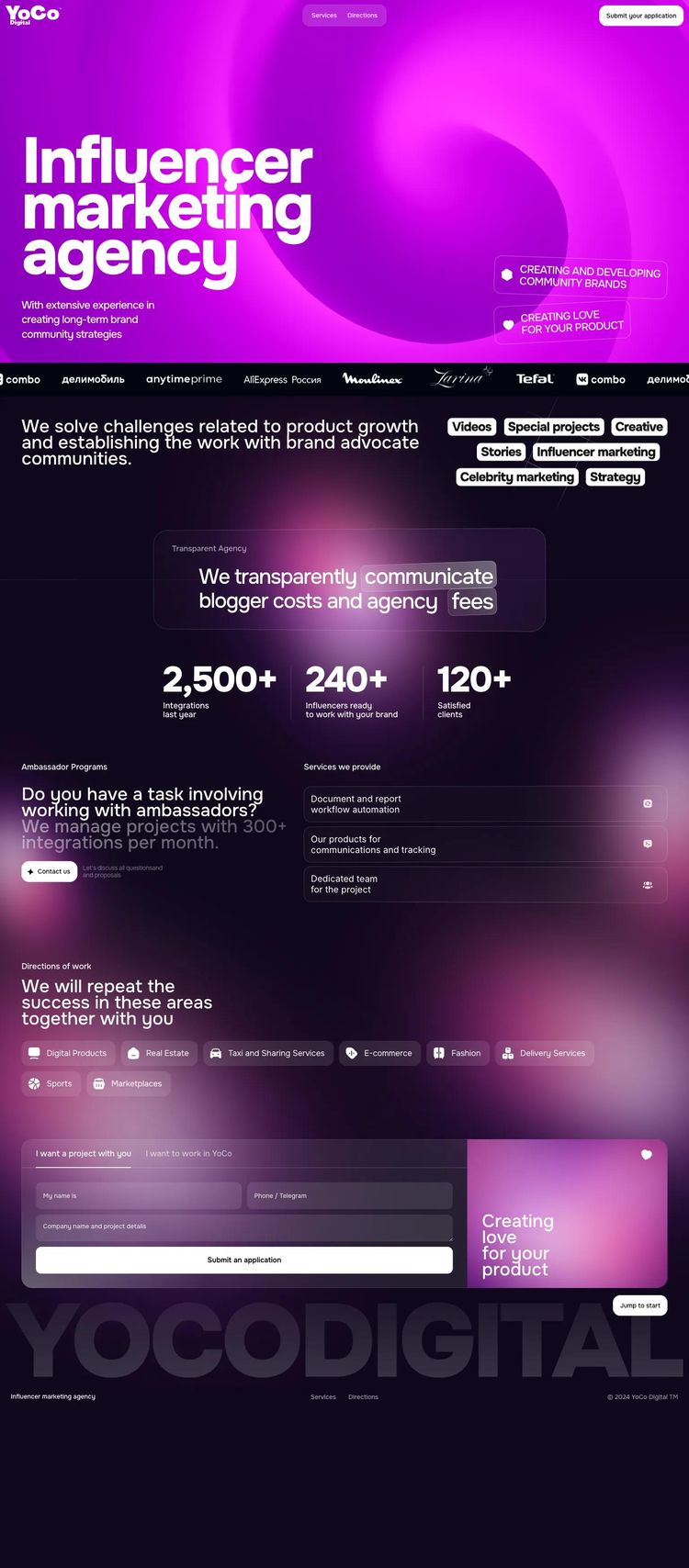 Screenshot 2 of YoCo Digital (Example Framer Marketing Agency Website)