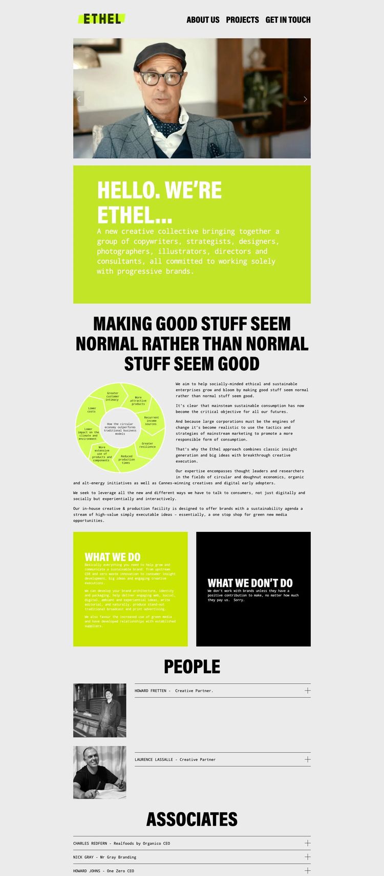 Screenshot 2 of Ethel (Example Squarespace Marketing Agency Website)