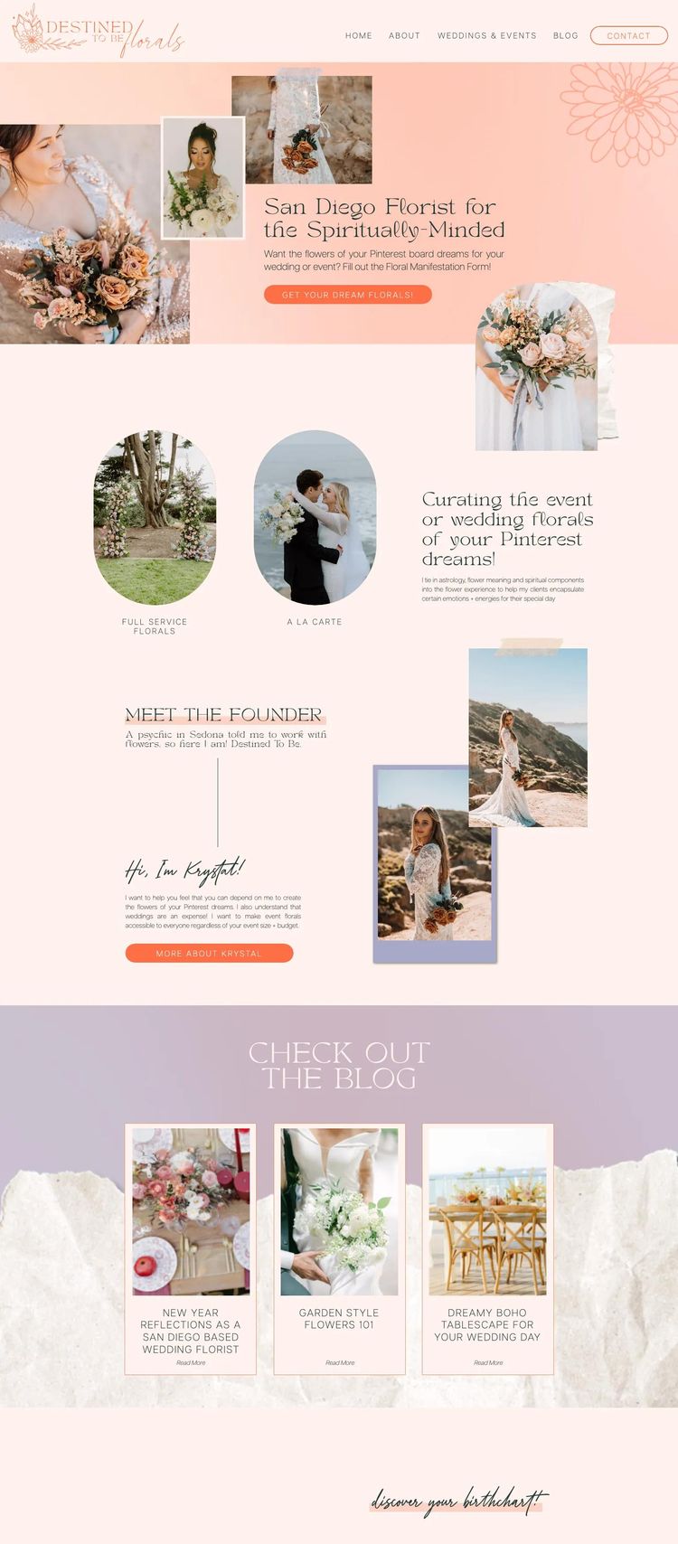 Screenshot 2 of Destined to Be Florals (Example WordPress Florist Website)