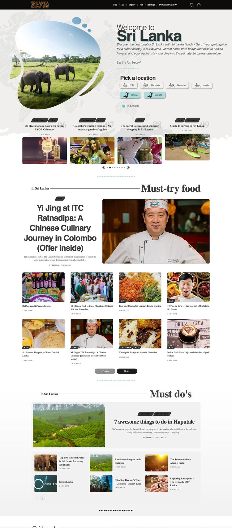 Screenshot 2 of Sri Lanka Holiday Guru (Example WordPress Travel Agency Website)