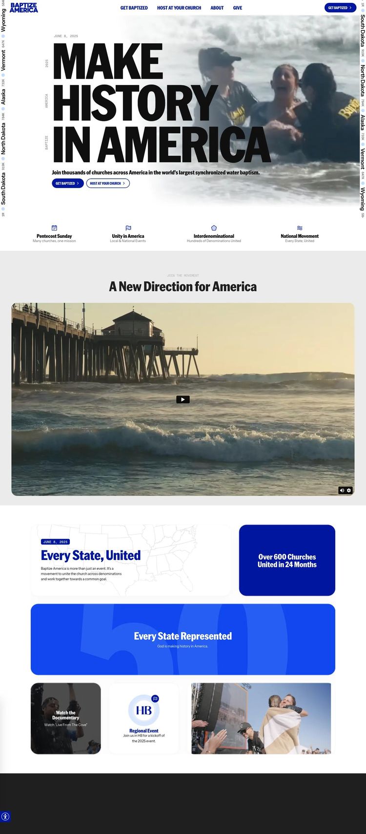 Screenshot 2 of Baptize (Example Framer Church/Religious Organization Website)
