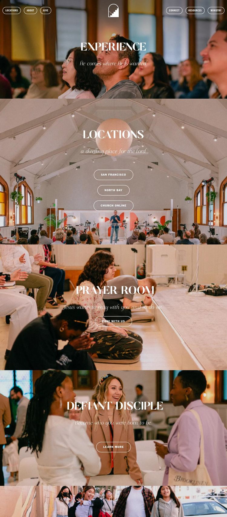 Screenshot 2 of Experience Church (Example Squarespace Church/Religious Organization Website)