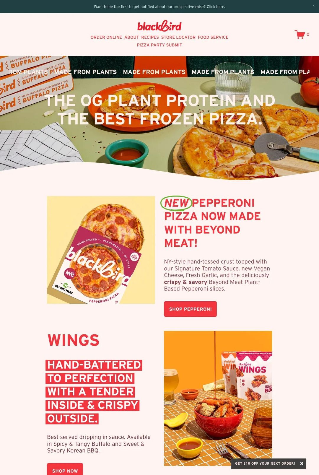 Screenshot 1 of Blackbird Foods (Example Squarespace Ecommerce Website)