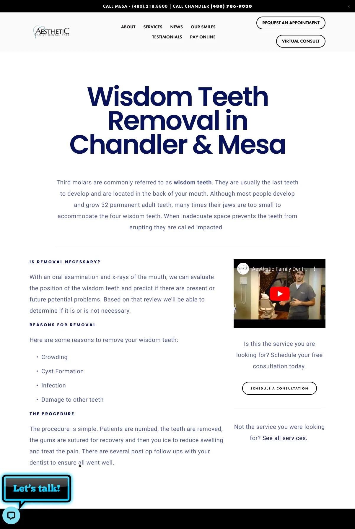 Screenshot 3 of Aesthetic Family Dental Care (Example Squarespace Dentist Website)