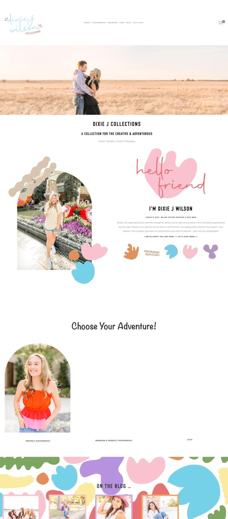 Screenshot 2 of Dixie J Collections (Example Squarespace Photography Website)