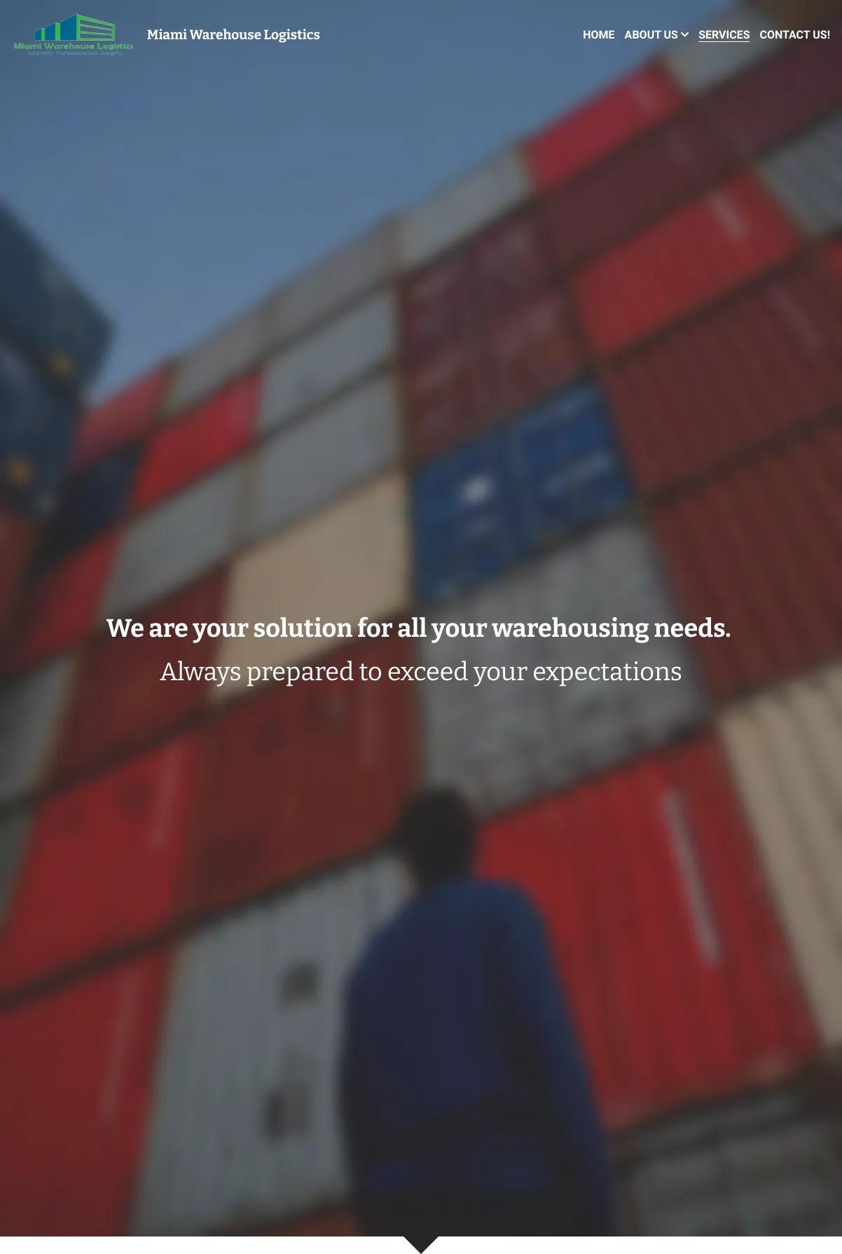 Screenshot 2 of Miami Warehouse Logistics (Example Strikingly Website)