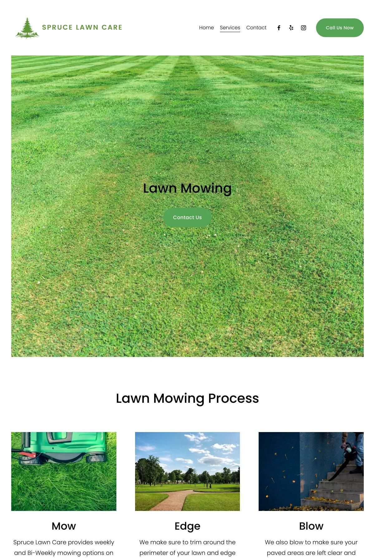 Screenshot 2 of Spruce Lawn Care (Example Squarespace Lawn Care Website)