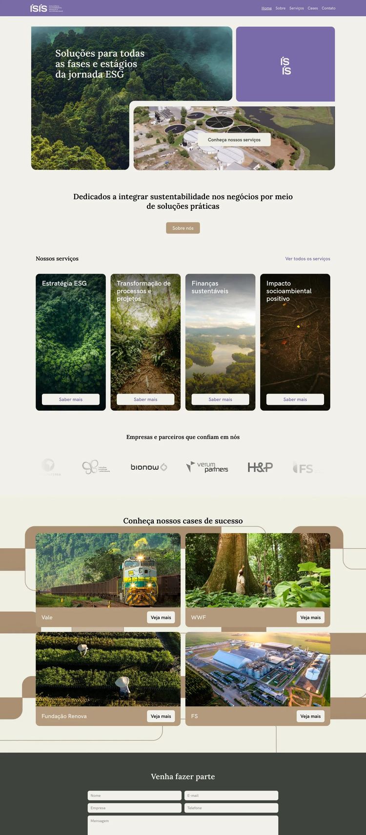 Screenshot 2 of Isis (Example Framer Business Consultant Website)