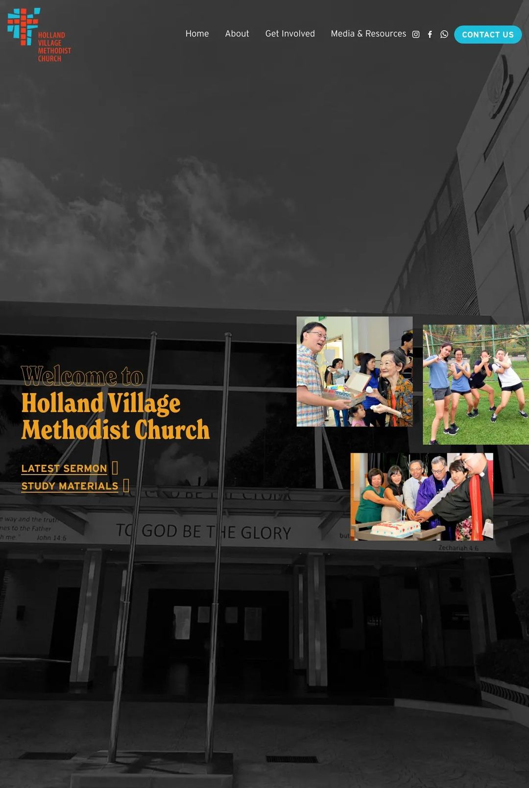 Screenshot 1 of Holland Village Methodist Church (Example Squarespace Church Website)