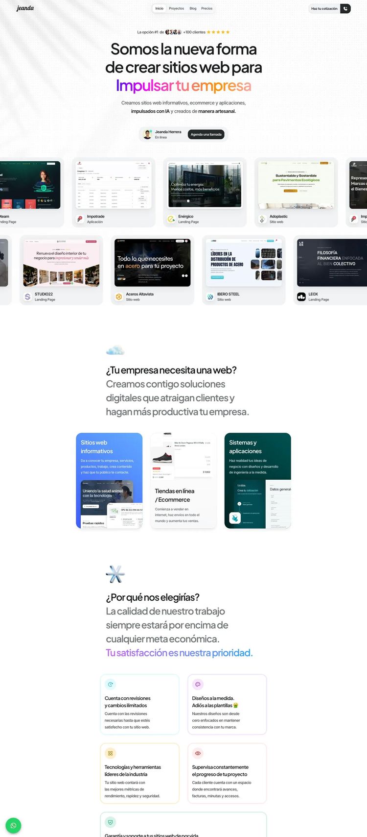 Screenshot 2 of Jeanda (Example Framer Web Developer Portfolio Website)