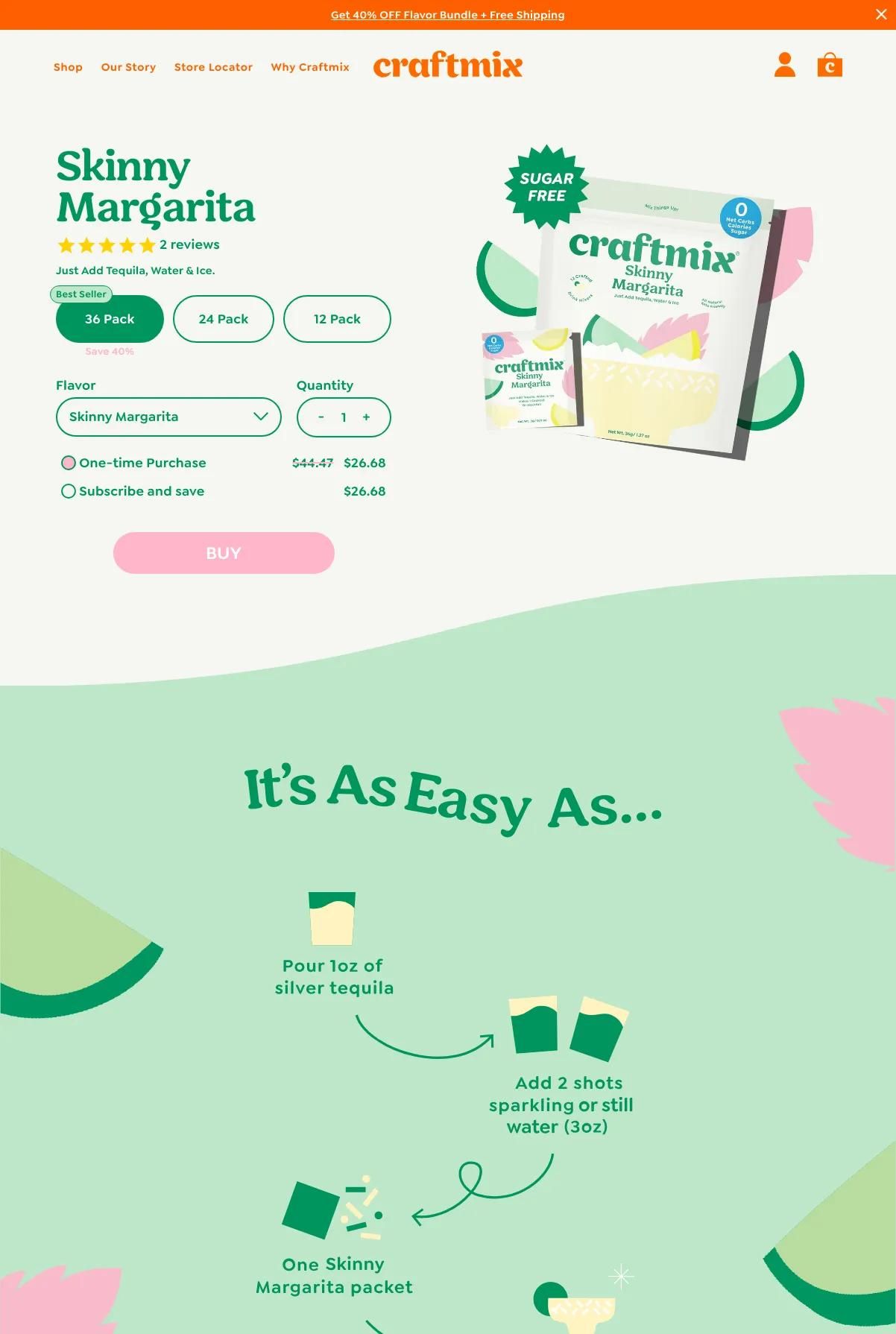 Screenshot 3 of Craftmix (Example Shopify Food and Beverage Website)