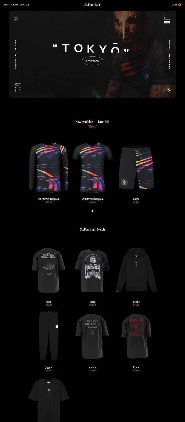Screenshot 2 of SixFourEight (Example Shopify Clothing/Fashion Website)