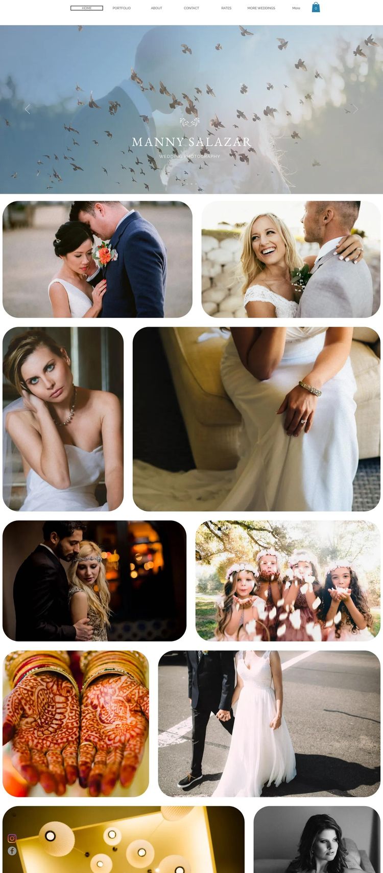 Screenshot 2 of Manny Salazar Wedding Photography (Example Wix Photography Website)